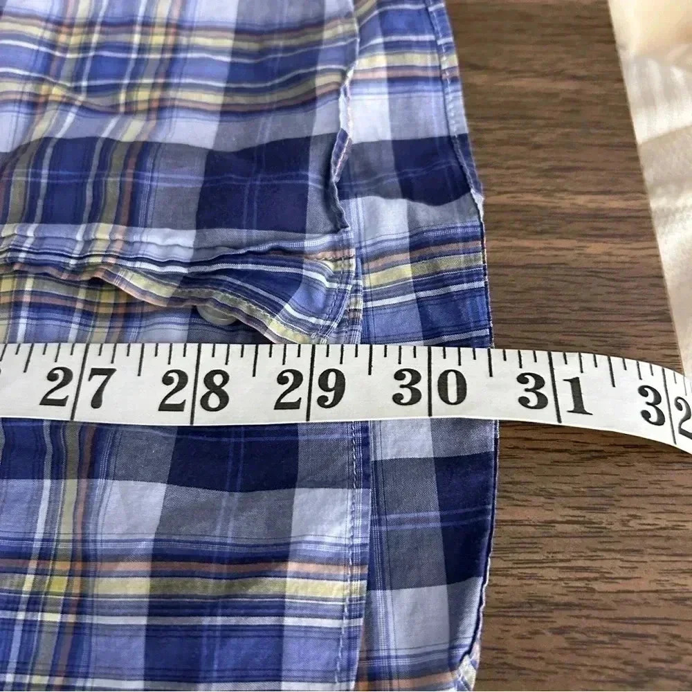 ETRO Milano Men’s Plaid Button Down Shirt - Blue/Yellow - Size 39 M - Italy❤️ - Picture 8 of 9